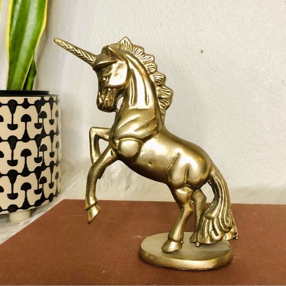 Vintage Brass Unicorn - Picture 3 of 5